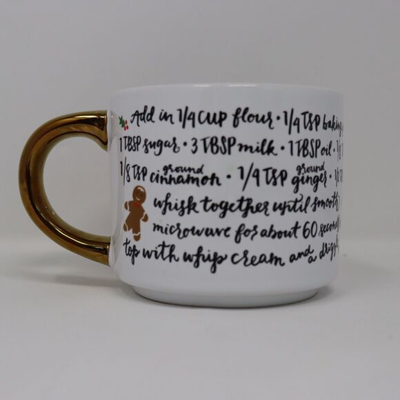 Gingerbread Gold Coffee Cup Mug With Recipe Threshold Stoneware - Picture 2 of 3
